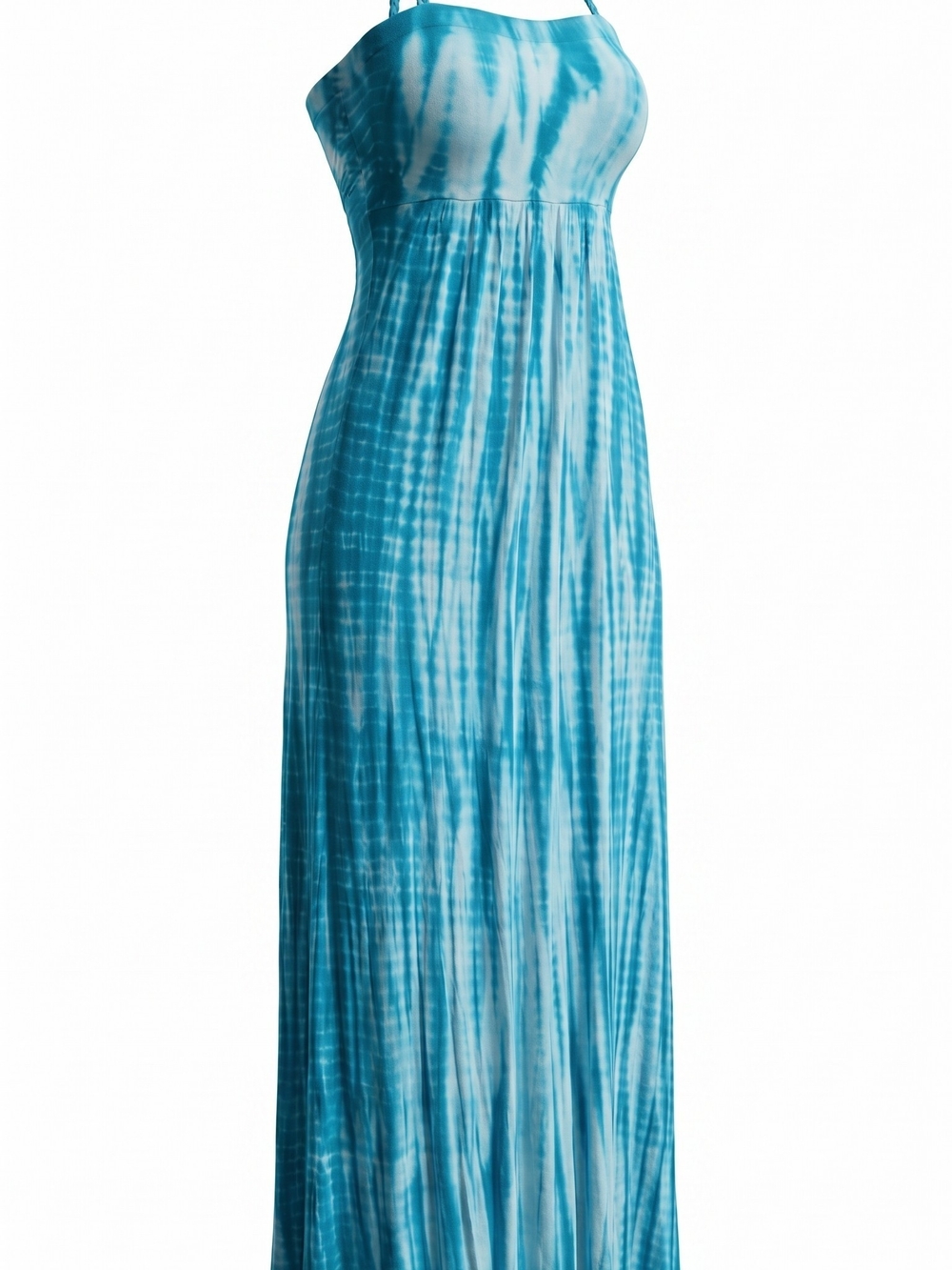 a.n.a‎ Turquoise Tie Dye Maxi Dress Strapless Flowing Summer Beach Wear Boho - Picture 6 of 8